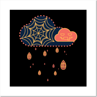 Spider web clouds for Halloween Posters and Art